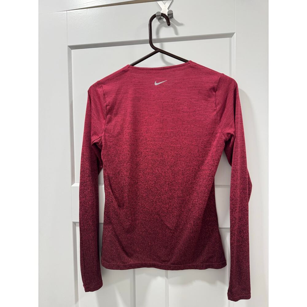 Burgandy Nike Dri Fit Running Compression Long sleeve M - Picture 6 of 7
